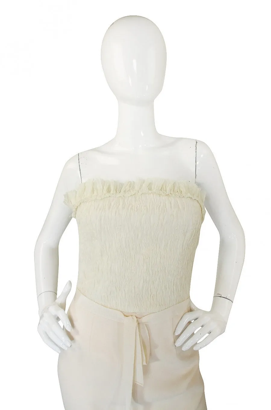 Spring 2008 Giambattista Valli Strapless Ivory Fitted Dress