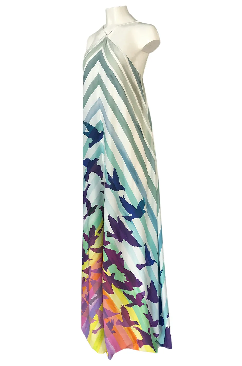 Spring 2016 Mara Hoffman Rainbow Bird Caftan Halter Unworn Dress