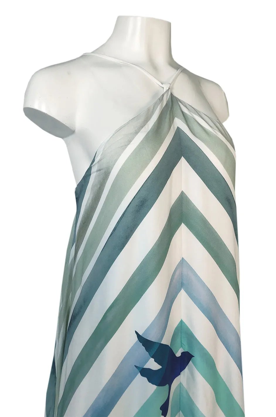 Spring 2016 Mara Hoffman Rainbow Bird Caftan Halter Unworn Dress