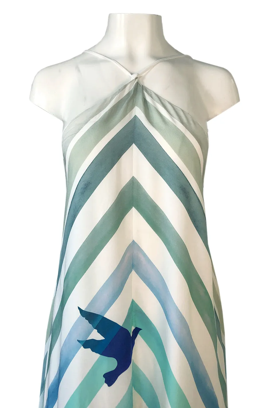 Spring 2016 Mara Hoffman Rainbow Bird Caftan Halter Unworn Dress