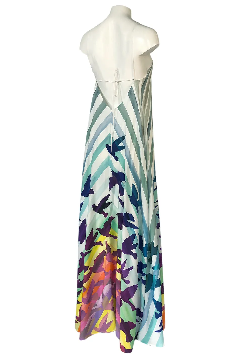 Spring 2016 Mara Hoffman Rainbow Bird Caftan Halter Unworn Dress