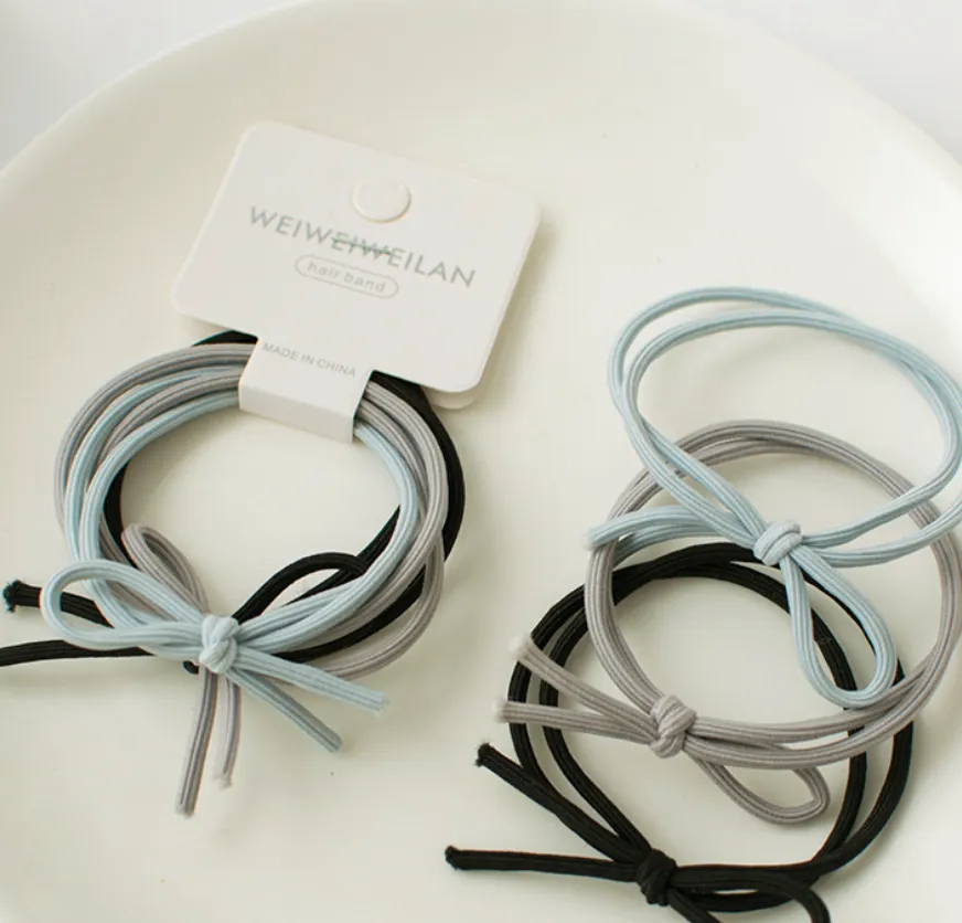 Spring-colored Knotted Hair Tie Set