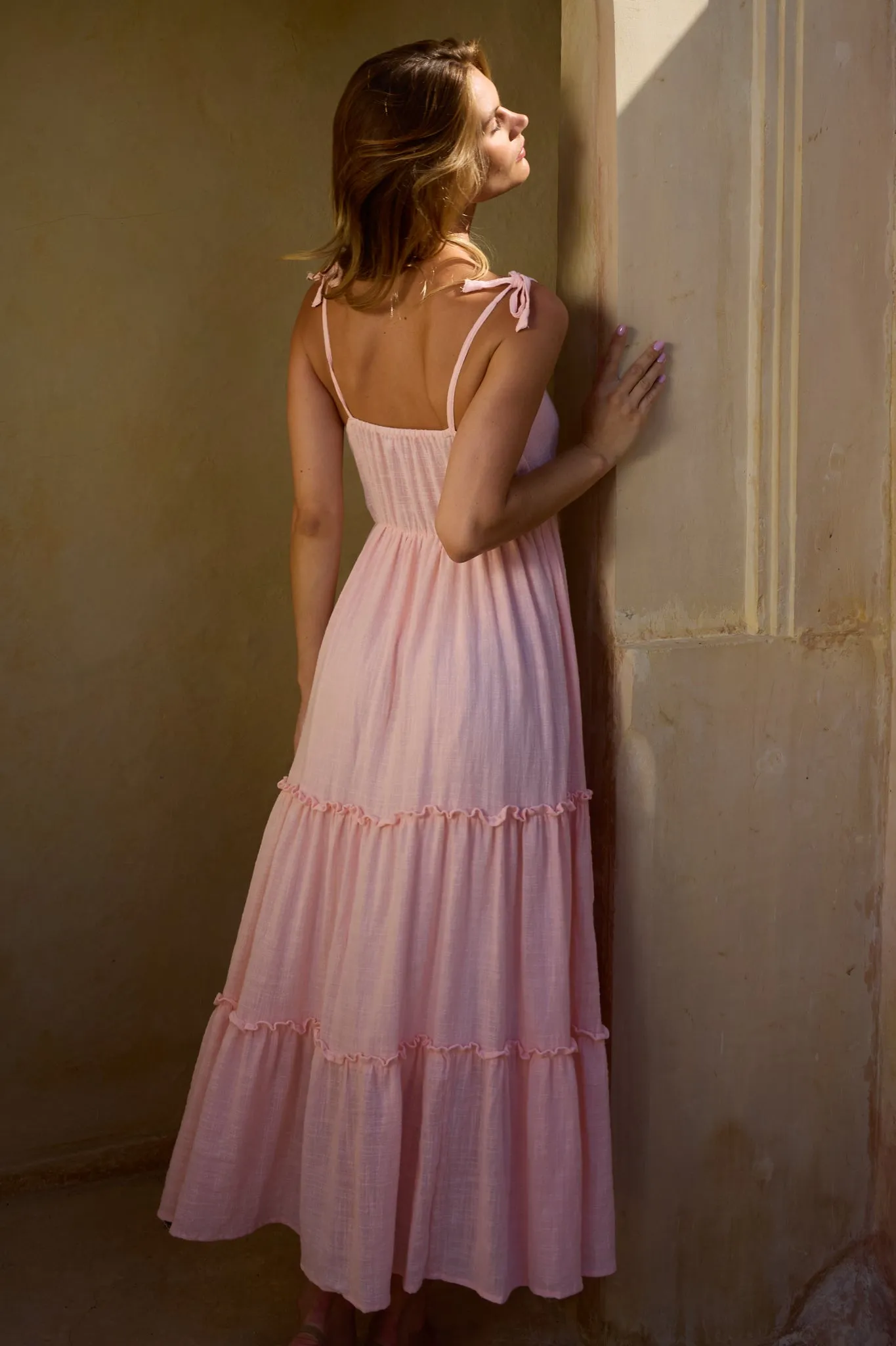 Stacy Maxi Dress In Petal Gauze
