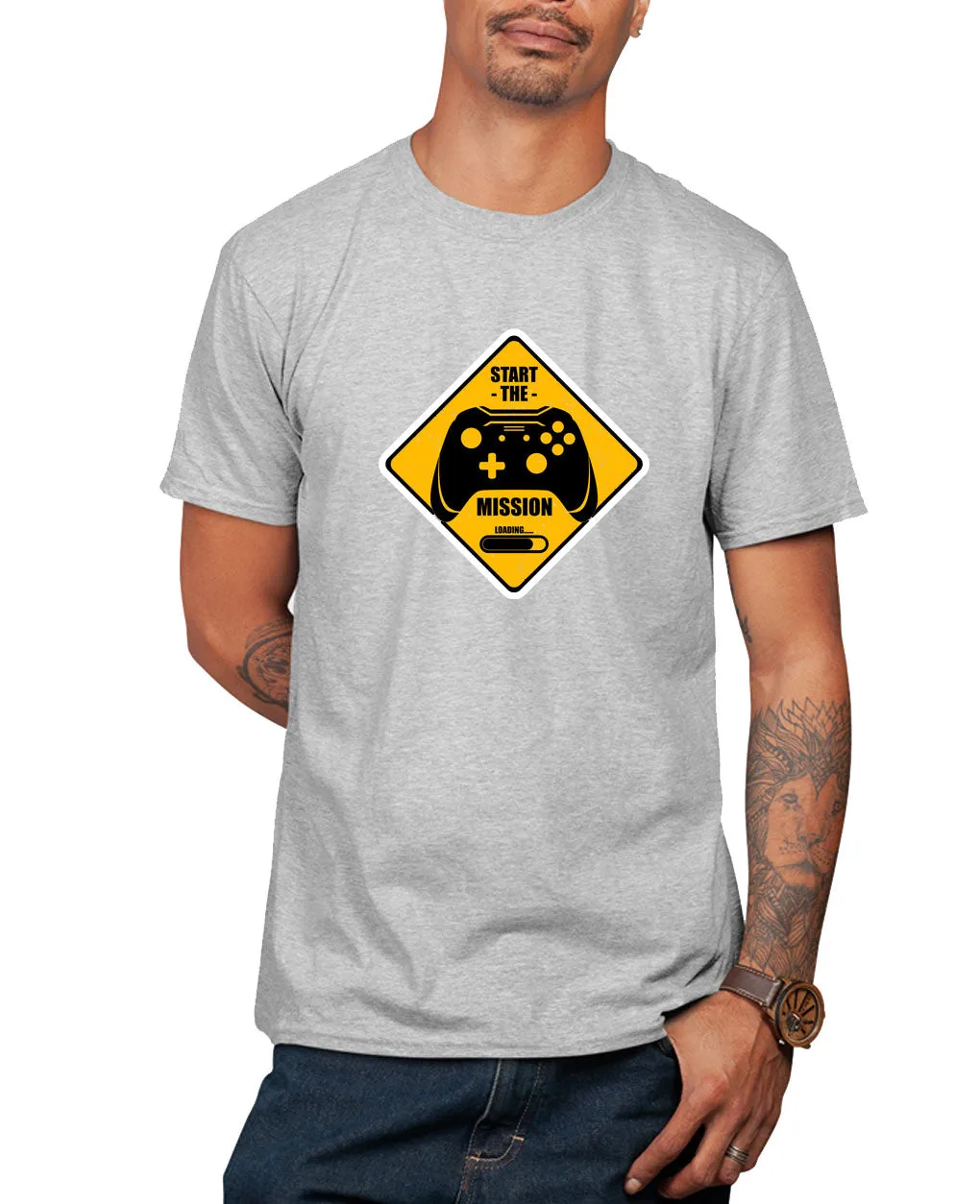 start the mission video game tees funny gaming t-shirt