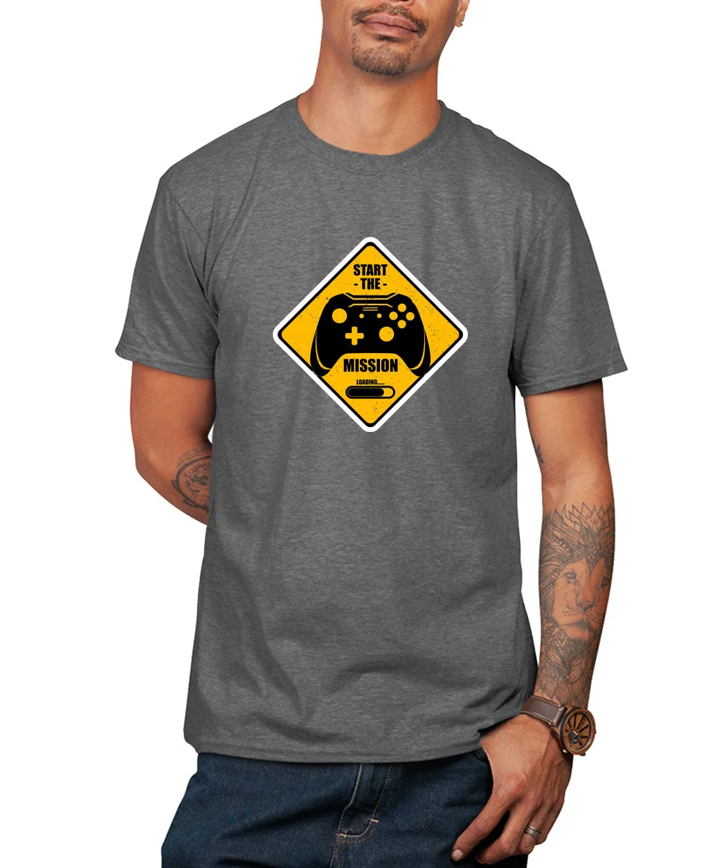start the mission video game tees funny gaming t-shirt