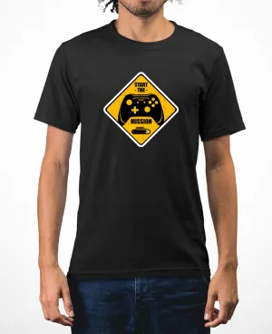 start the mission video game tees funny gaming t-shirt