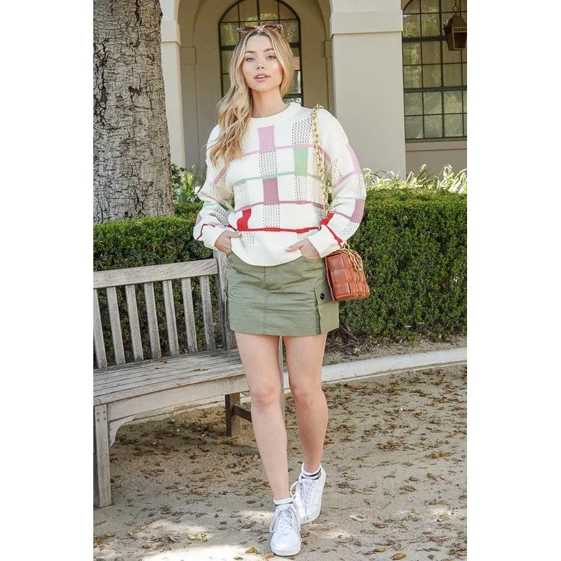 Staying Warm Pattern Sweater - Multicolor