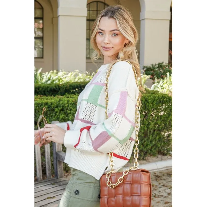 Staying Warm Pattern Sweater - Multicolor