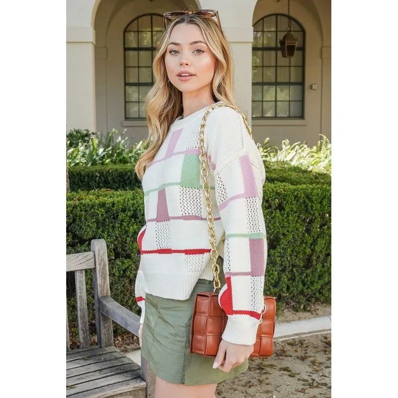 Staying Warm Pattern Sweater - Multicolor