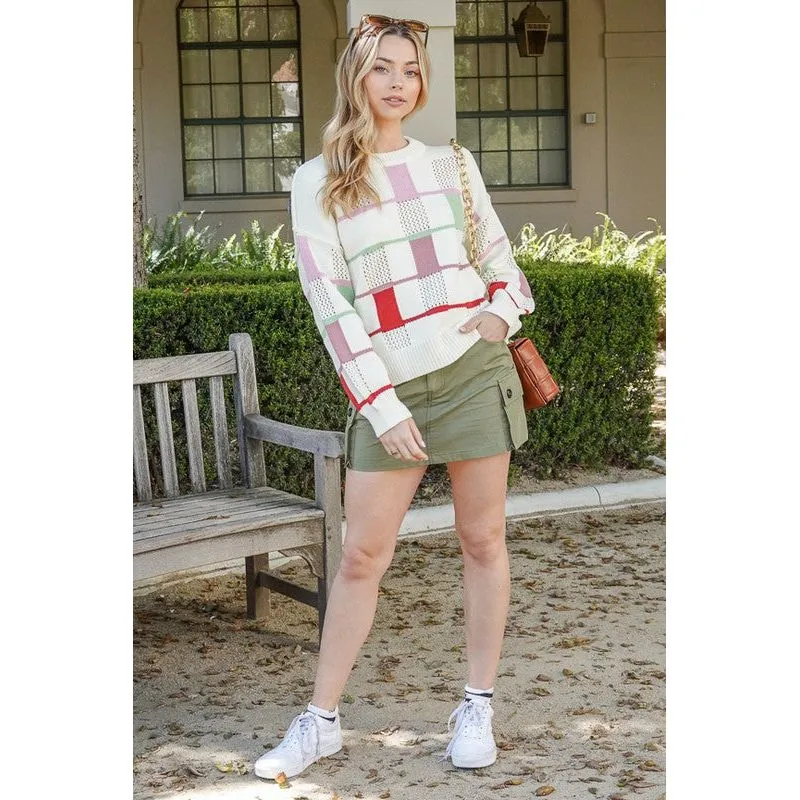 Staying Warm Pattern Sweater - Multicolor