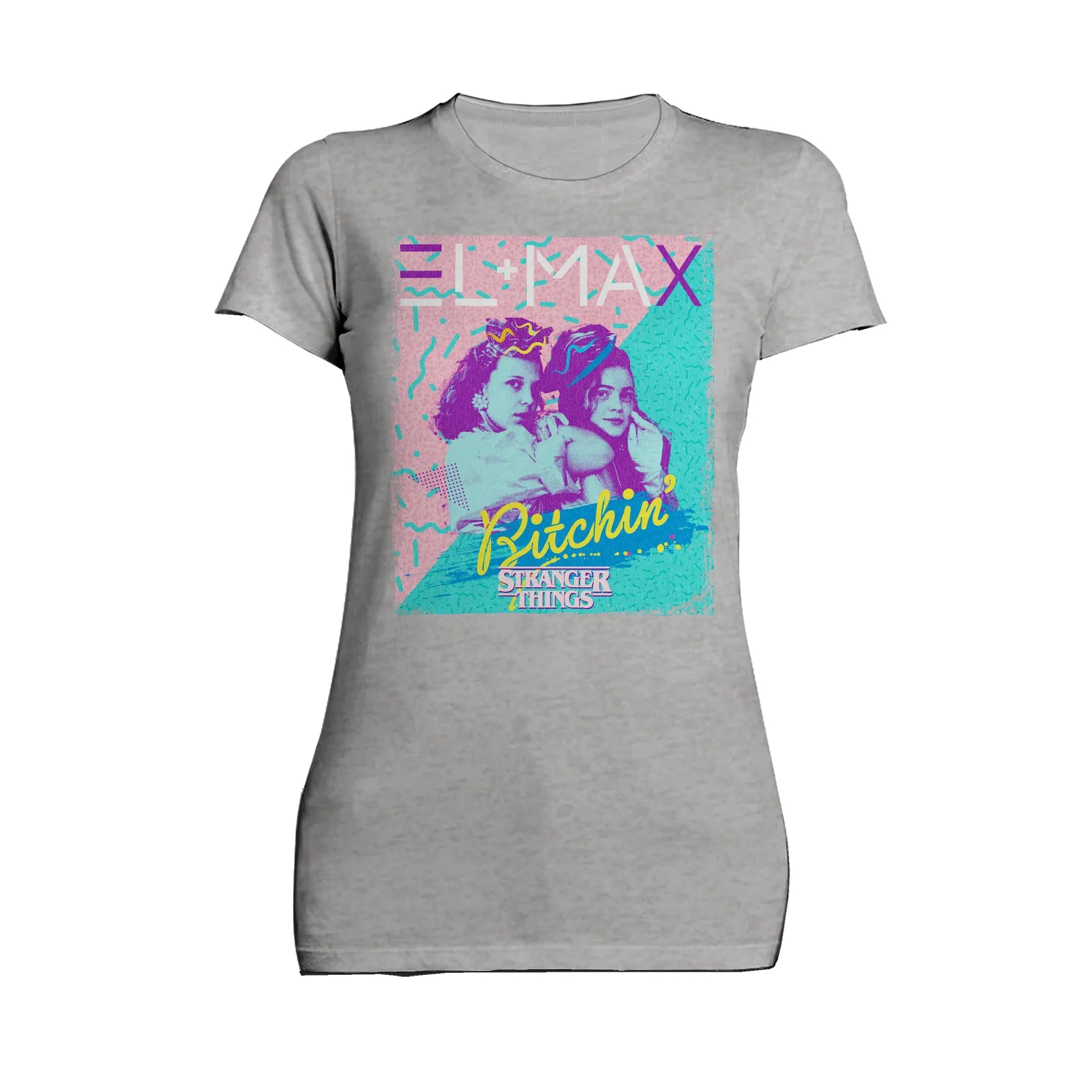 Stranger Things Poster Eleven Max Bitchin Besties Official Women's T-Shirt