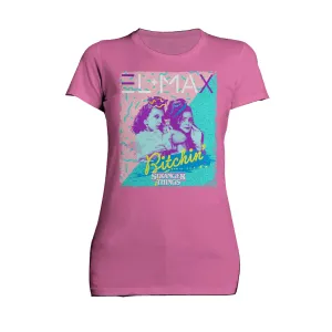 Stranger Things Poster Eleven Max Bitchin Besties Official Women's T-Shirt