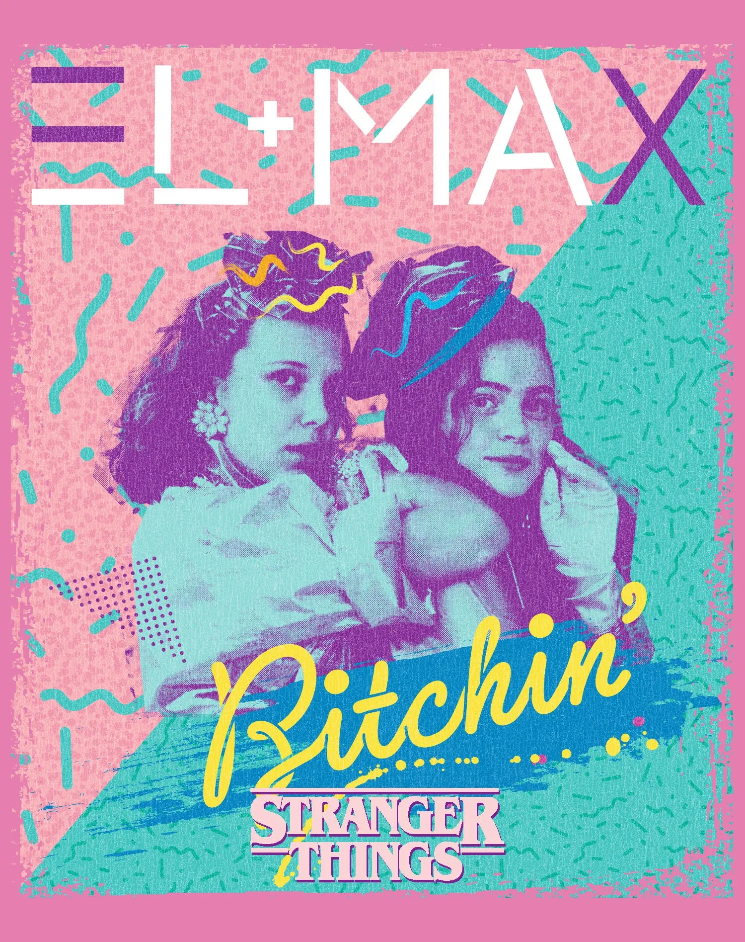 Stranger Things Poster Eleven Max Bitchin Besties Official Women's T-Shirt