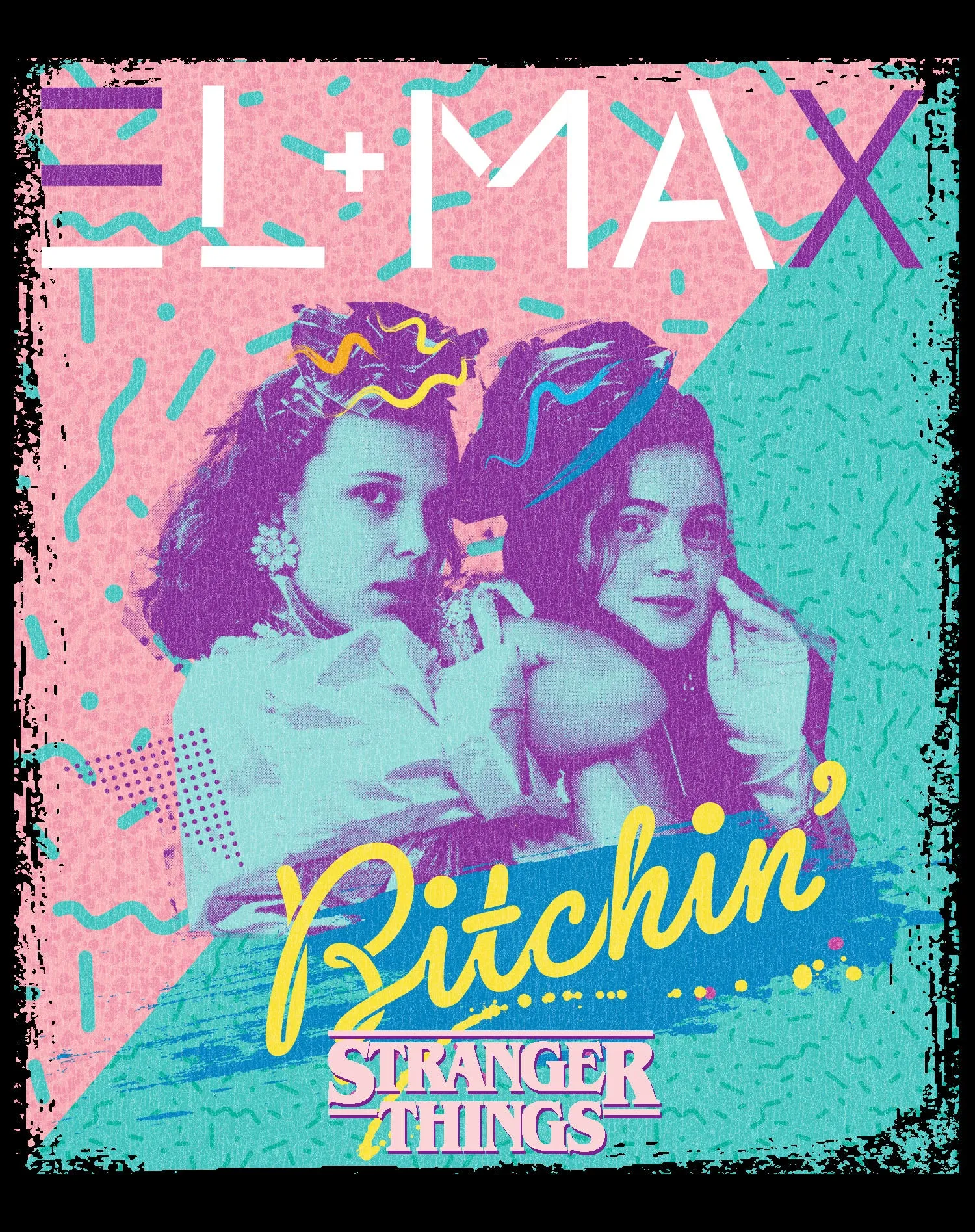Stranger Things Poster Eleven Max Bitchin Besties Official Women's T-Shirt