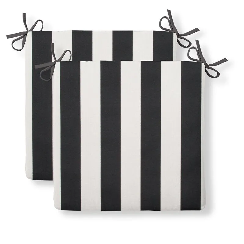 Stripe Indoor/Outdoor Dining Chair Cushion (Set of 2)! Chairs NOT Included! Retails $140 