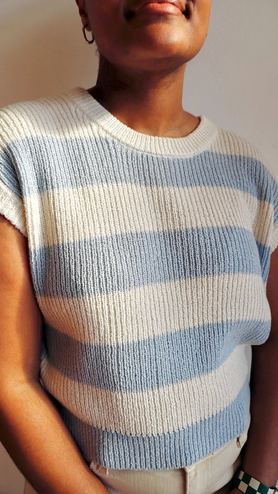 Striped Lightweight Sweater Tee