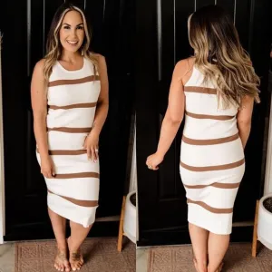 Stripe Midi Dress