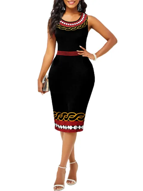 Summer Fashion Vintage Polka Dot Plaid Print Splicing Bodycon Dress Sleeveless Office Elegant Sheath Evening Party Dresses Women