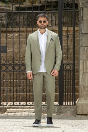 Summer Olive Linen Suits