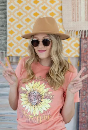 Sunflower Graphic Tee in Sunset