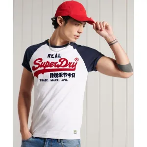 Superdry Vintage Label Duo Raglan T-Shirt Ice Marl