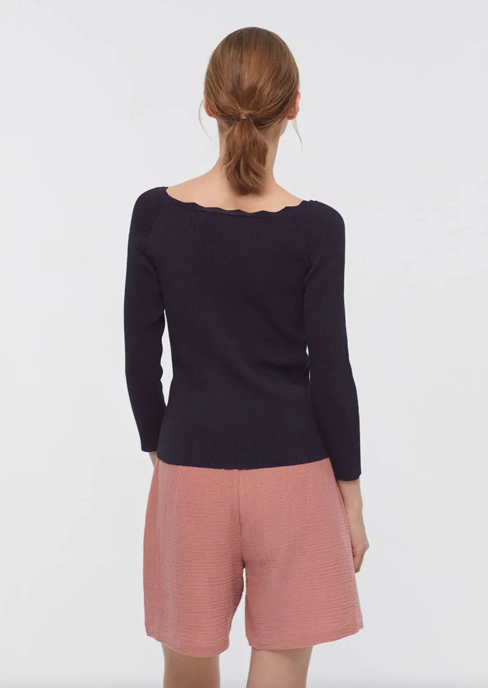 Sweater Boat Neck Blue