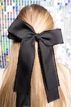 Sweet Life Black Hair Bow Barrette