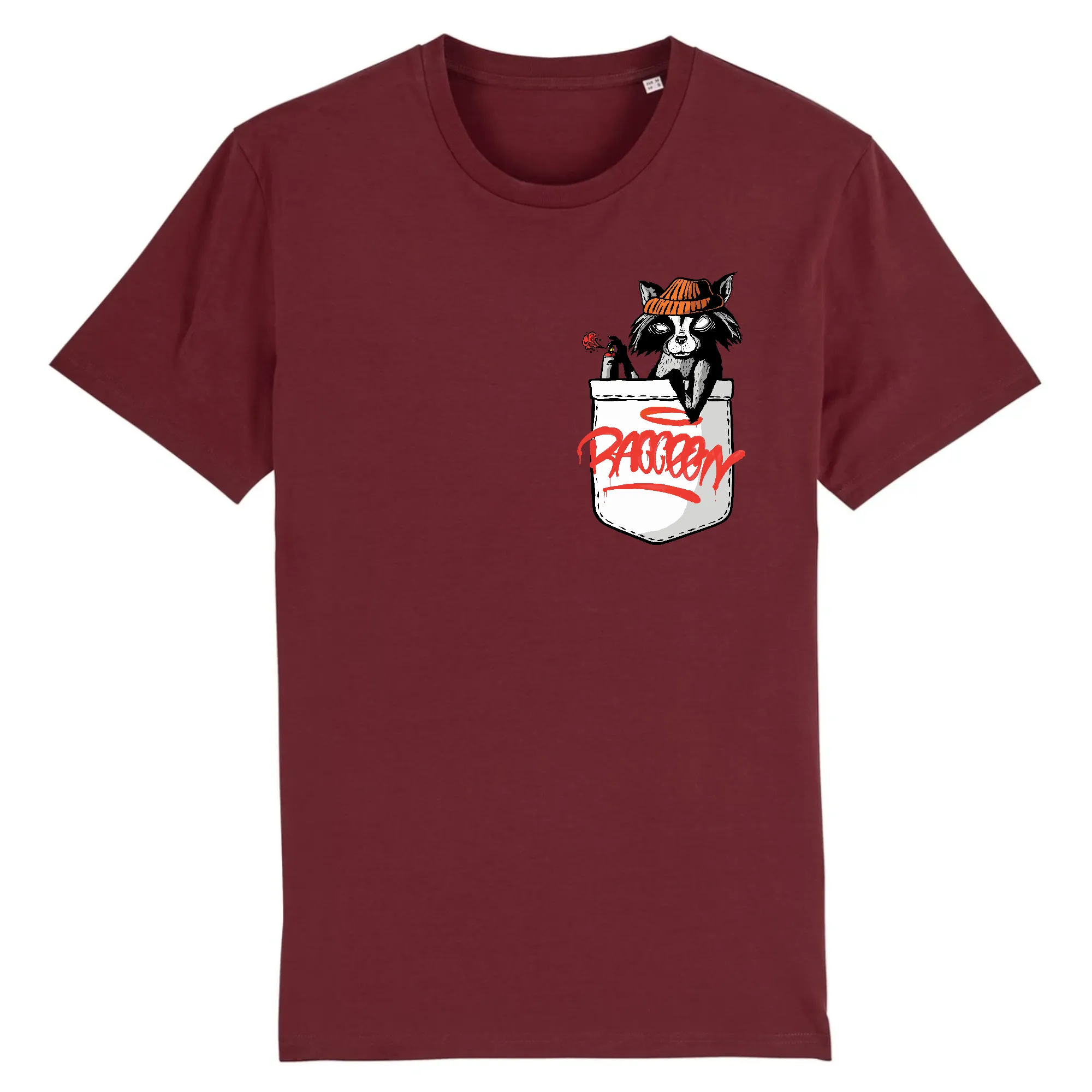 T-Shirt - BIO- Pocket Racoon - Herren