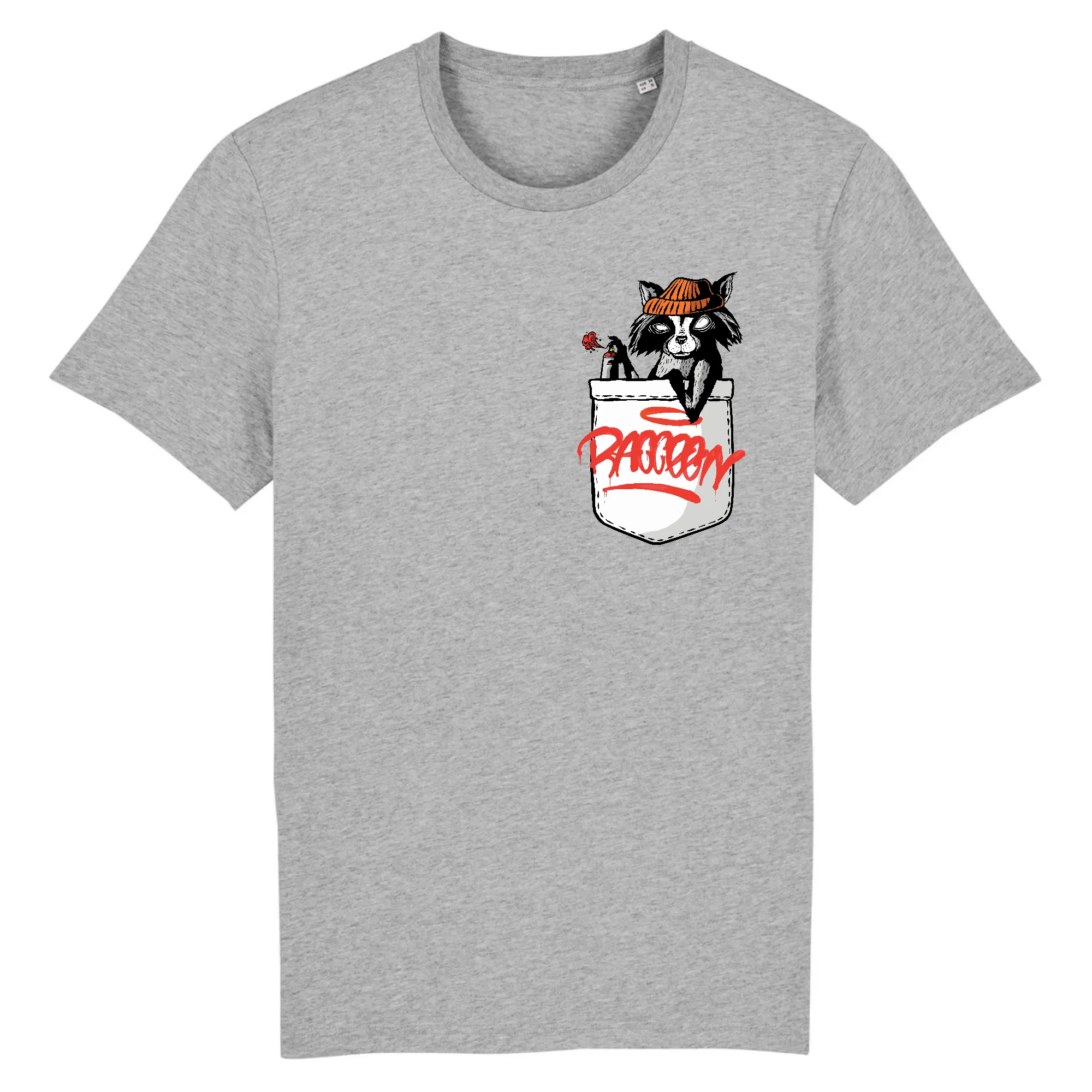 T-Shirt - BIO- Pocket Racoon - Herren