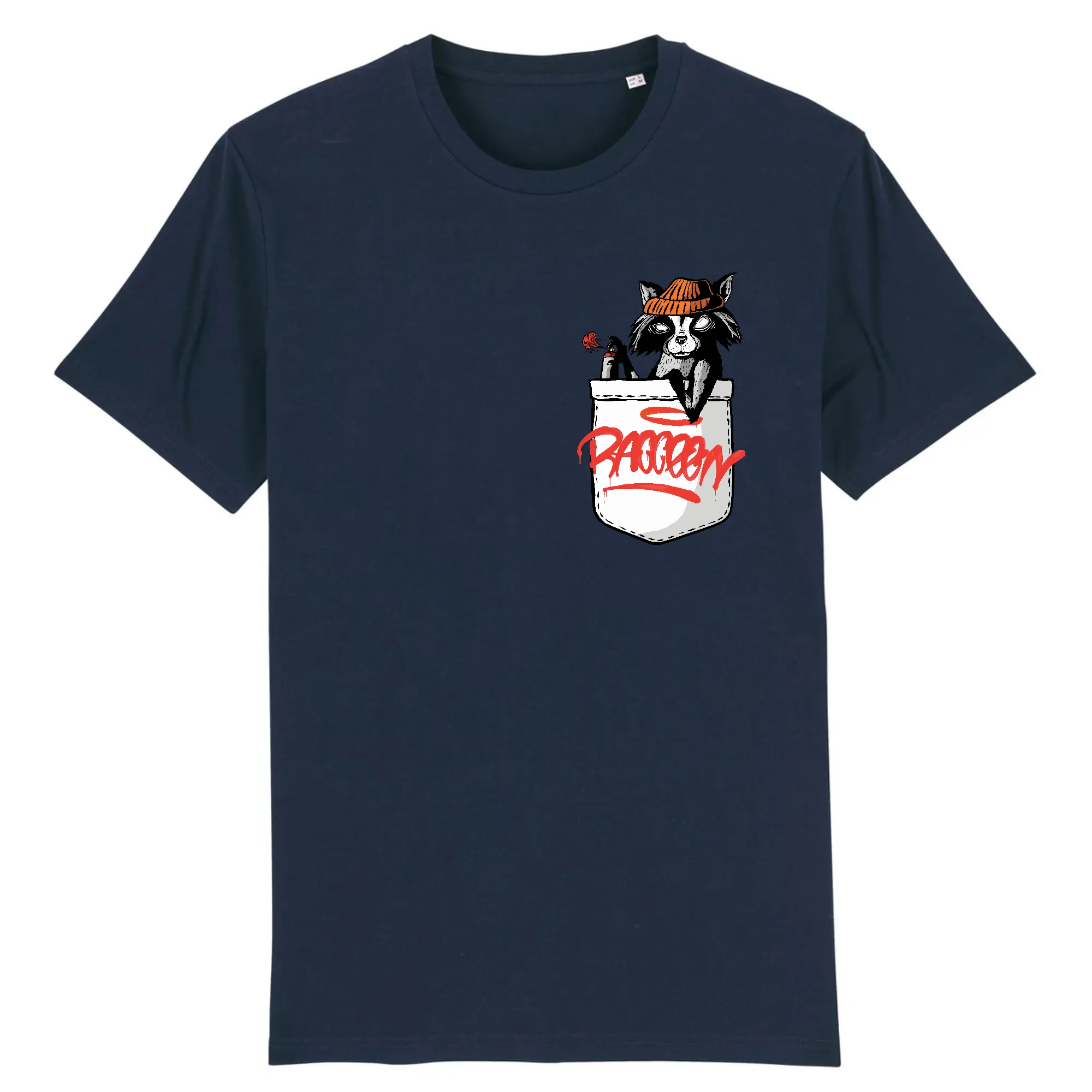 T-Shirt - BIO- Pocket Racoon - Herren