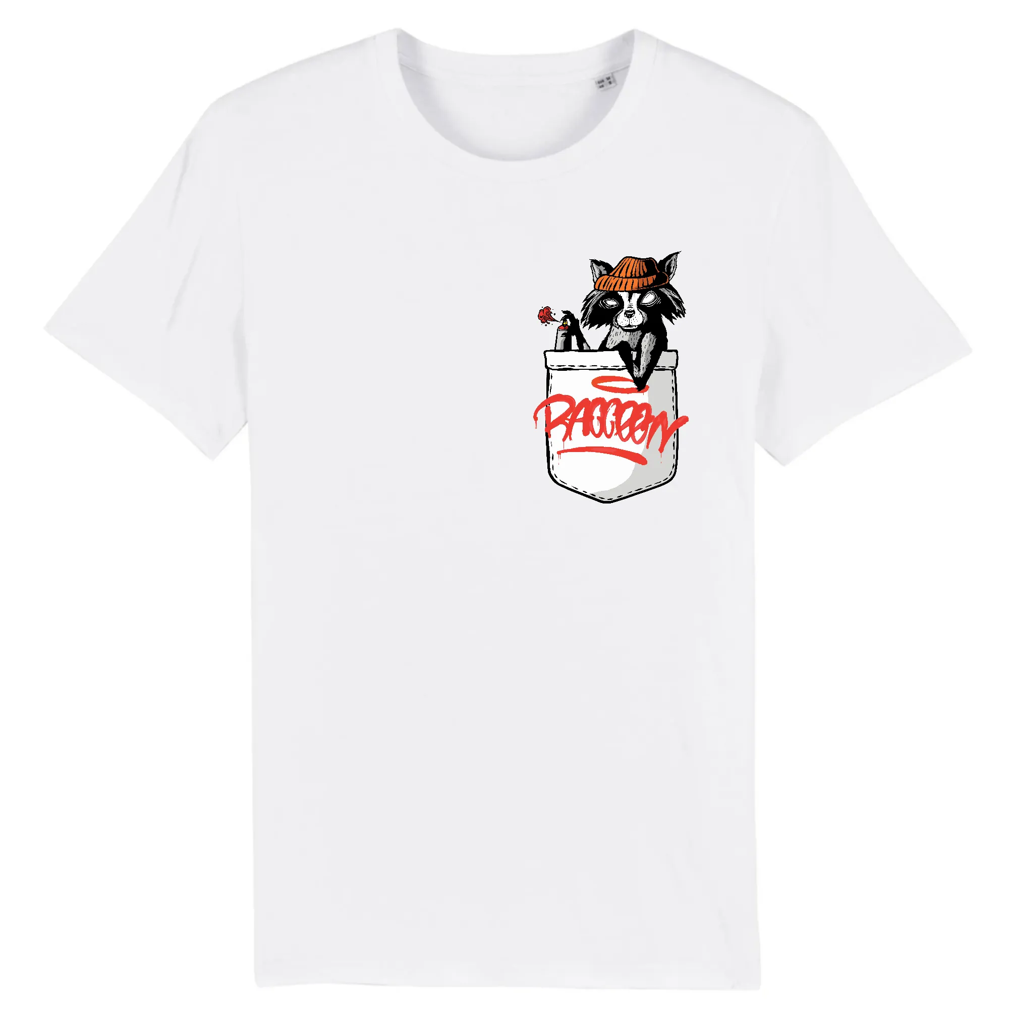 T-Shirt - BIO- Pocket Racoon - Herren