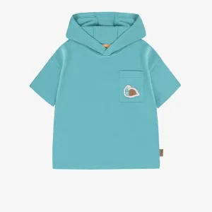 T-shirt à manches courtes bleu en jersey, bébé || Blue short sleeves t-shirt in jersey, baby