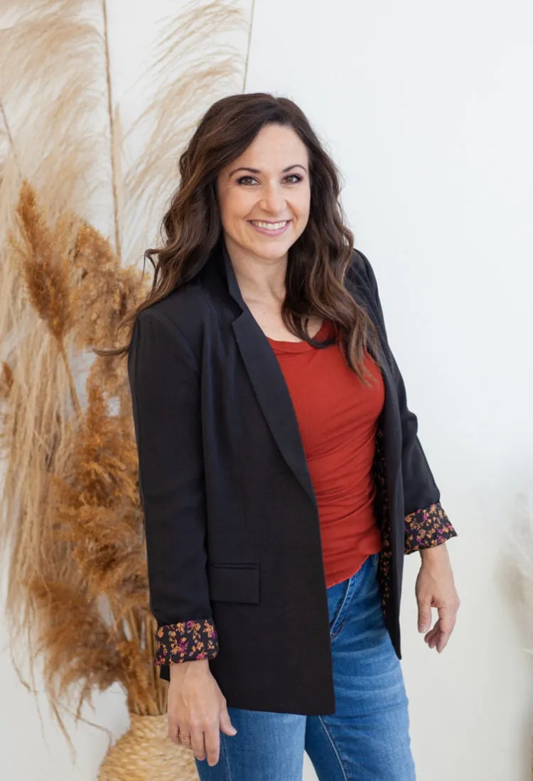 Tansy Long Sleeve Ribbed Top in Ruby