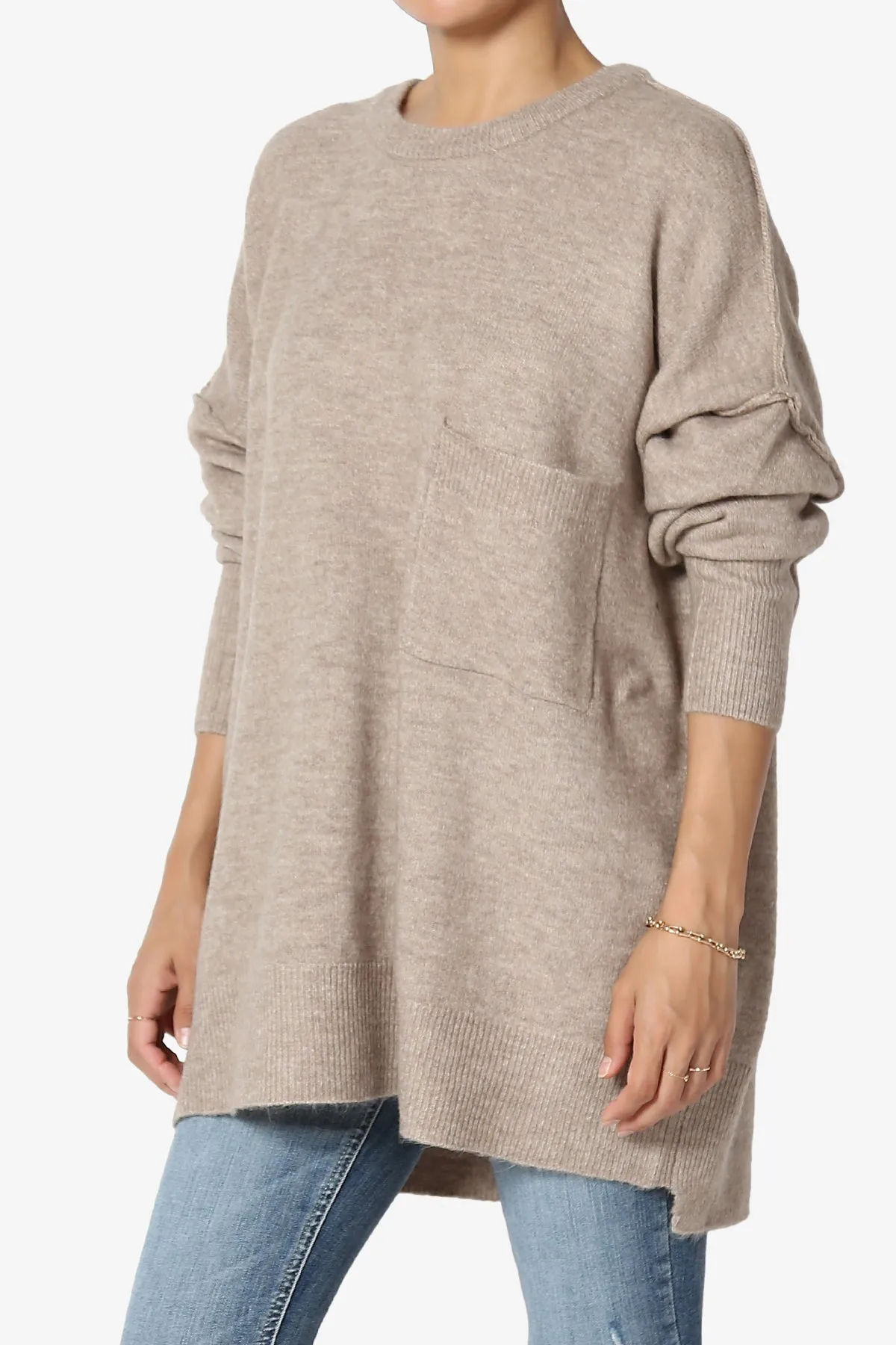 Taryn Loose Melange Knit Sweater