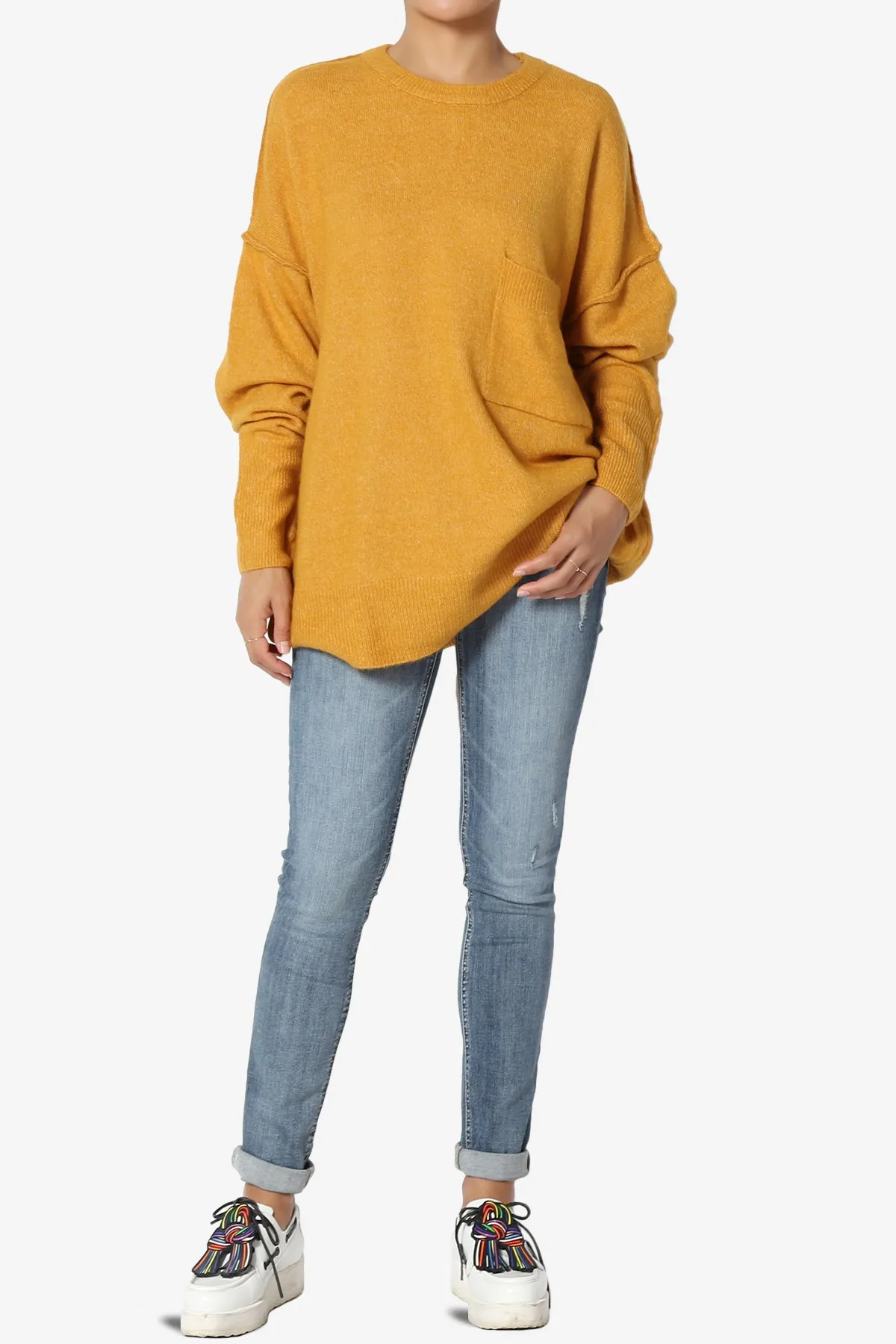 Taryn Loose Melange Knit Sweater