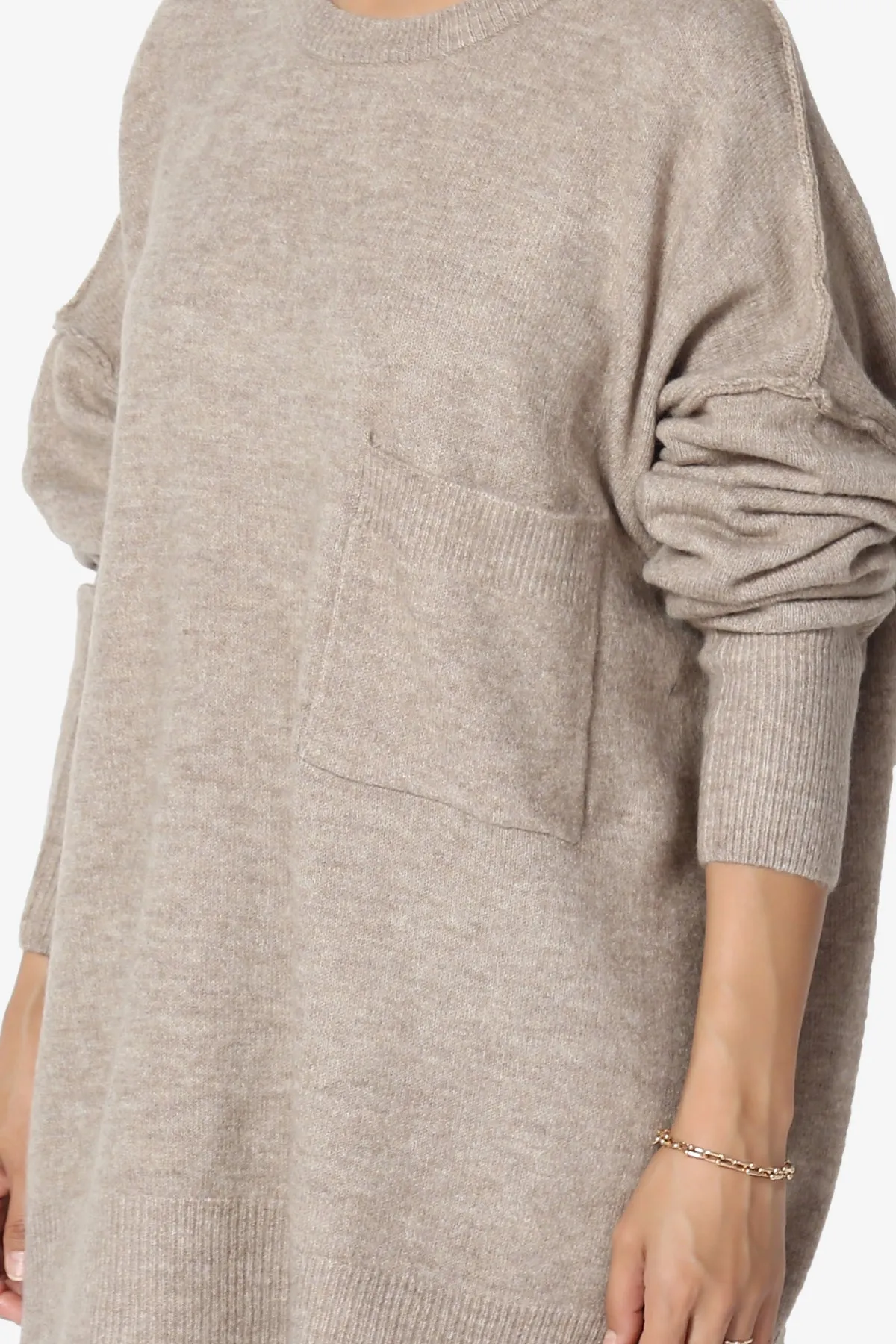 Taryn Loose Melange Knit Sweater