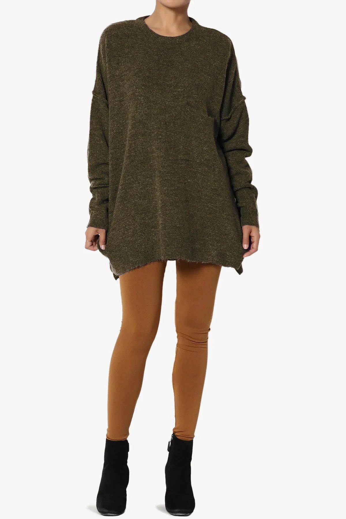 Taryn Loose Melange Knit Sweater