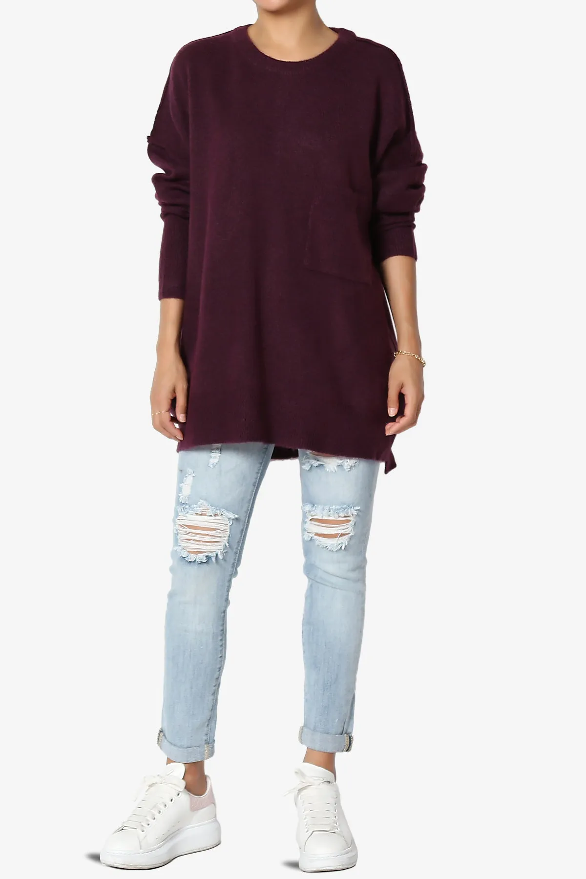 Taryn Loose Melange Knit Sweater