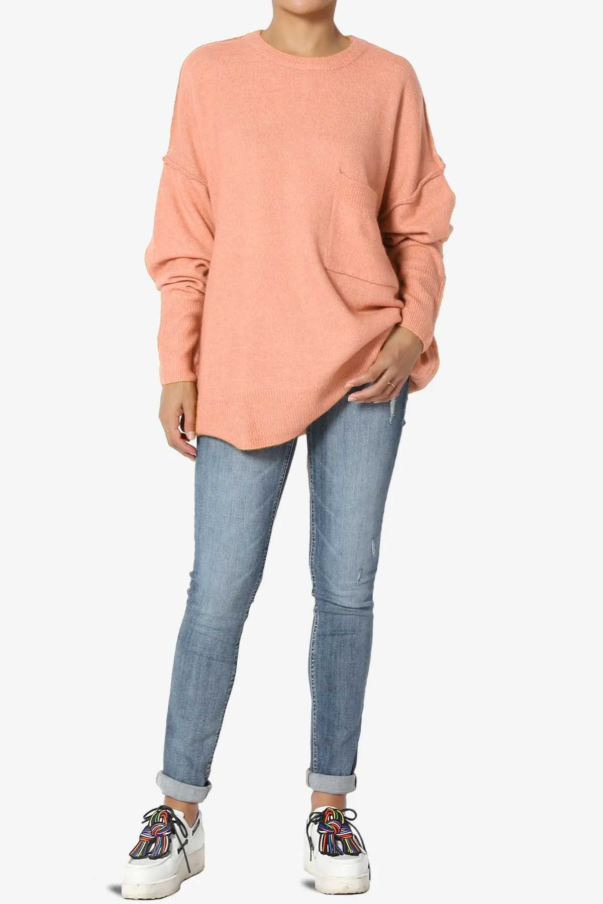 Taryn Loose Melange Knit Sweater