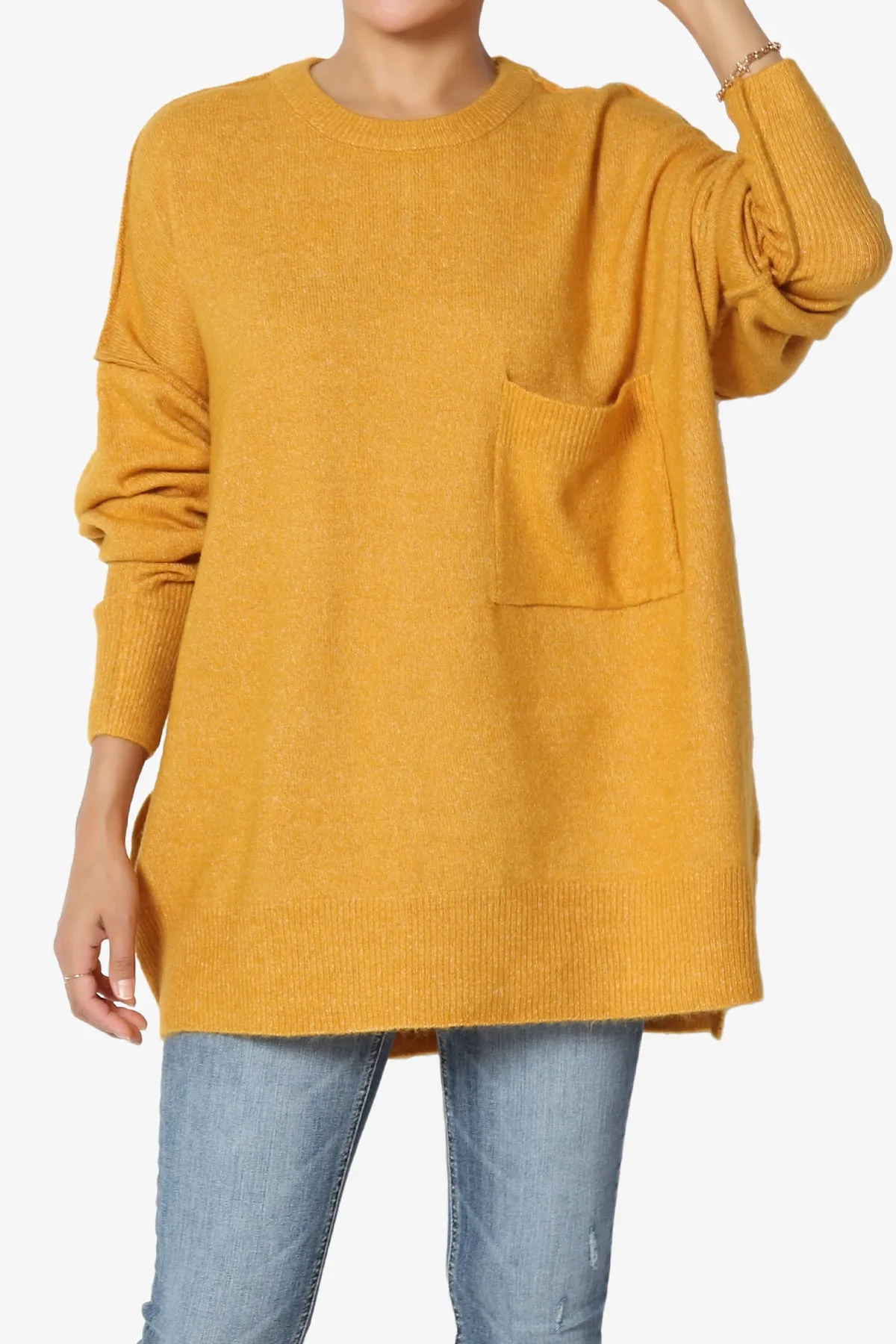 Taryn Loose Melange Knit Sweater