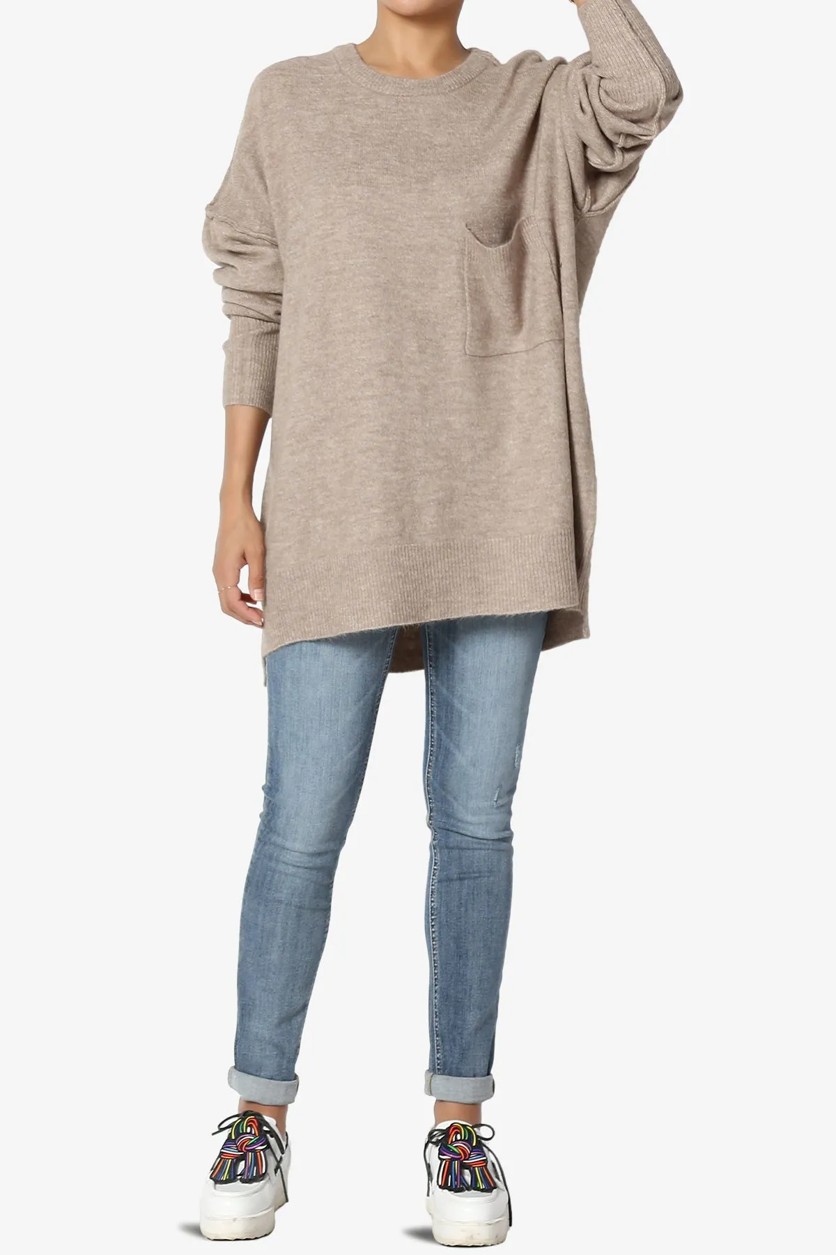 Taryn Loose Melange Knit Sweater