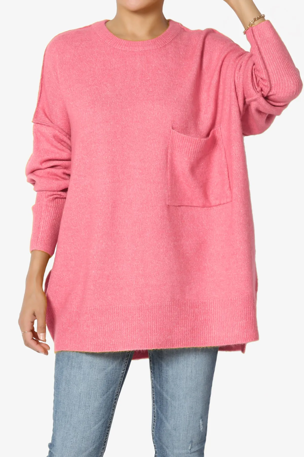 Taryn Loose Melange Knit Sweater