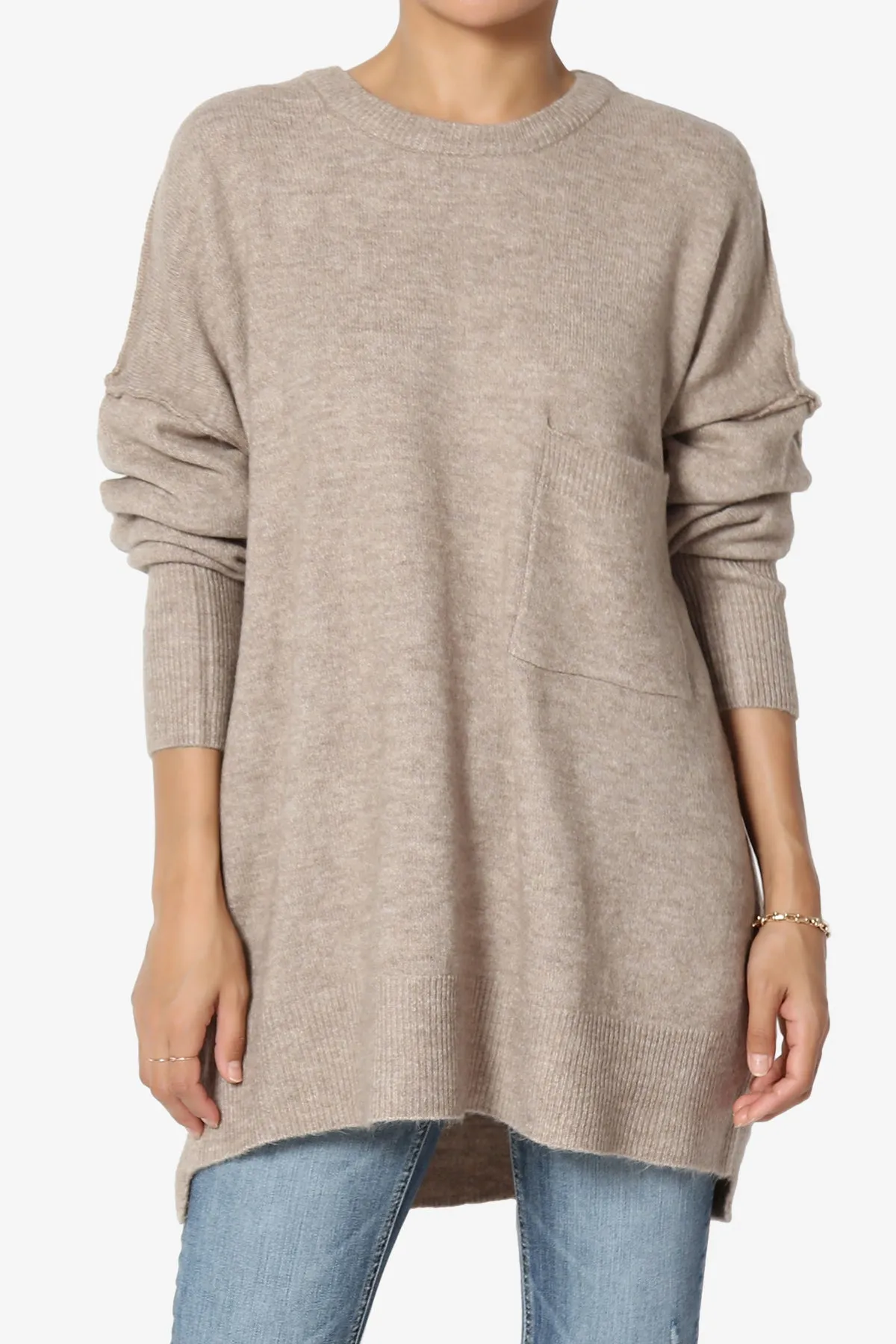 Taryn Loose Melange Knit Sweater