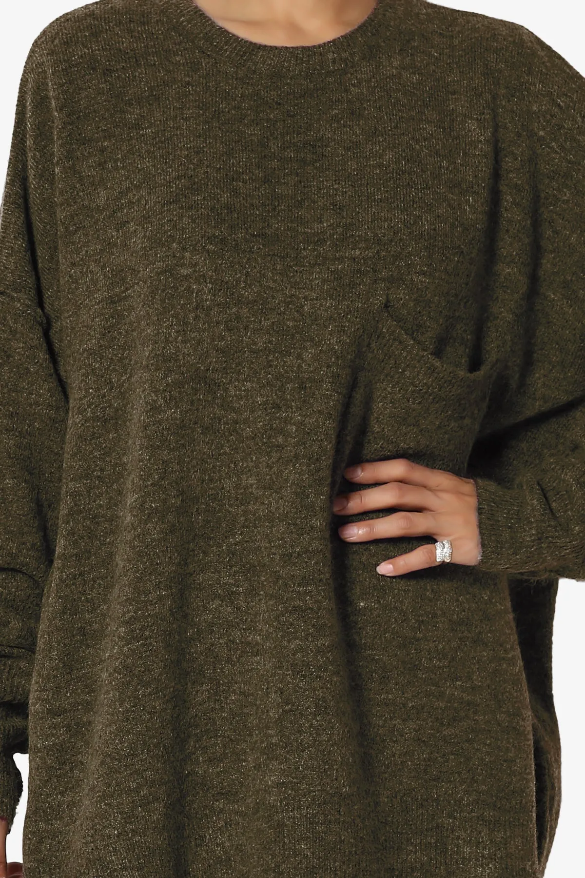 Taryn Loose Melange Knit Sweater