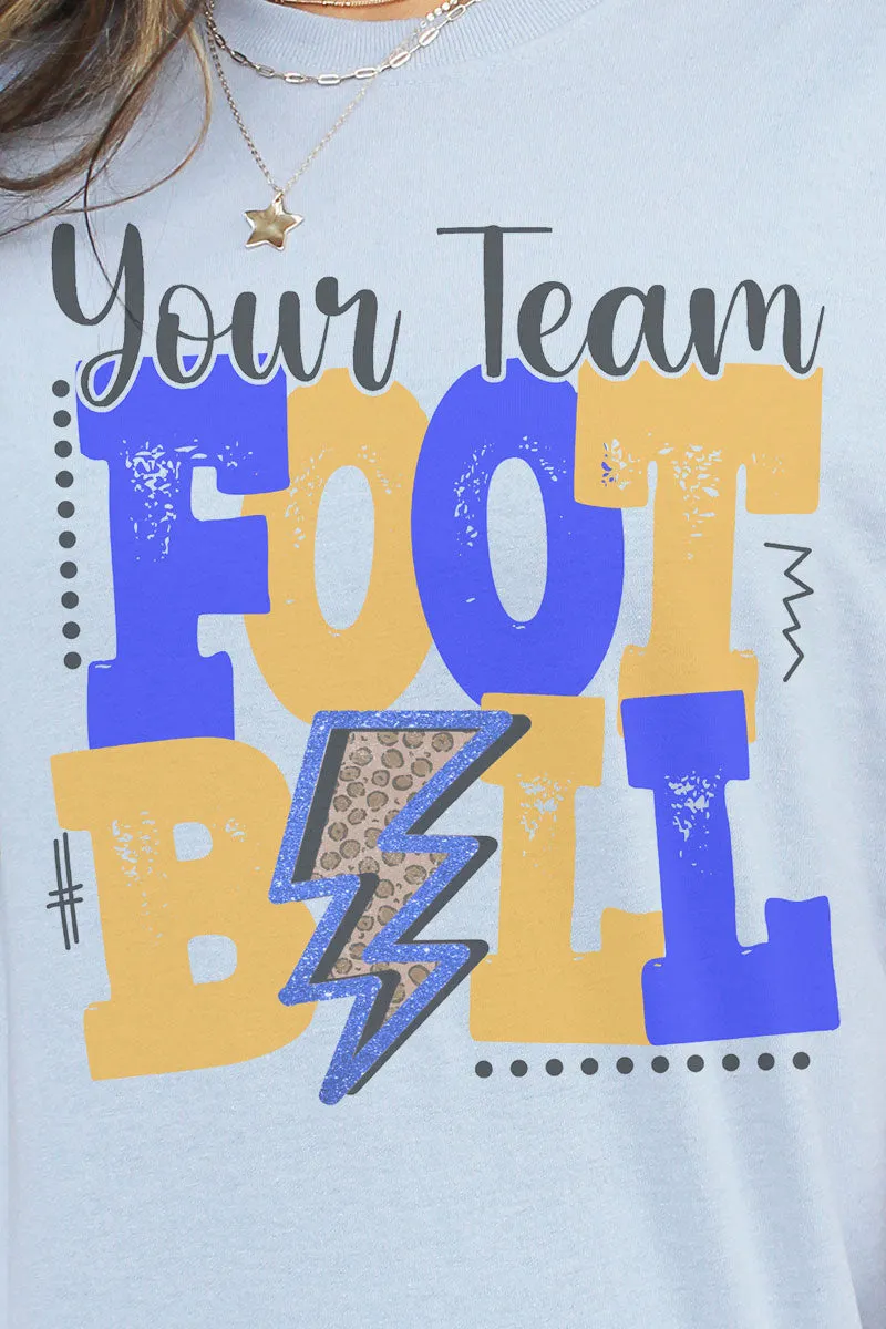 Team Name Football Royal & Gold Dri-Power 50/50 Tee