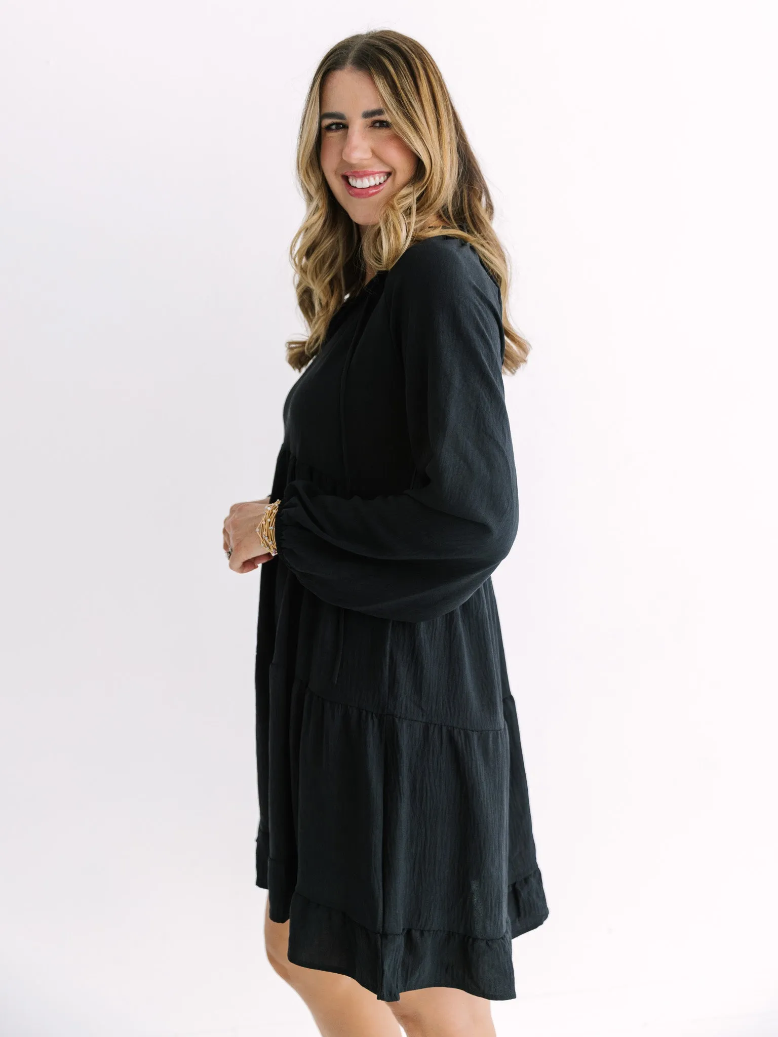 Tessa Tiered Dress with Keyhole