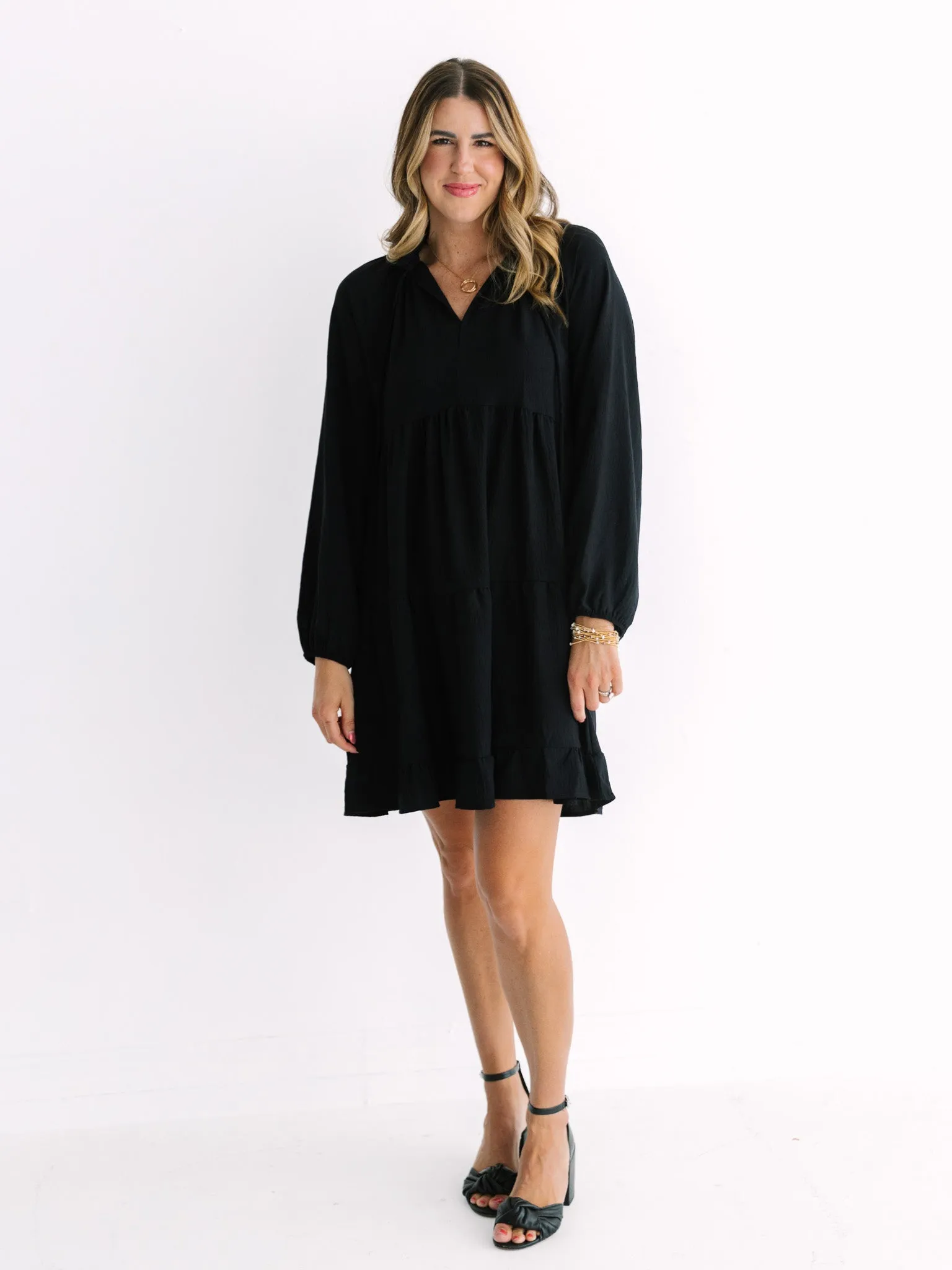 Tessa Tiered Dress with Keyhole