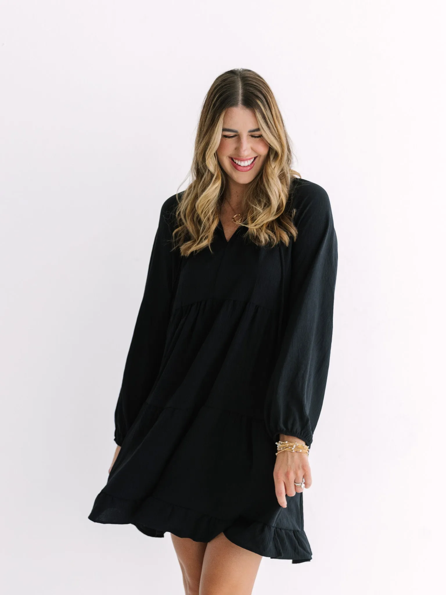 Tessa Tiered Dress with Keyhole