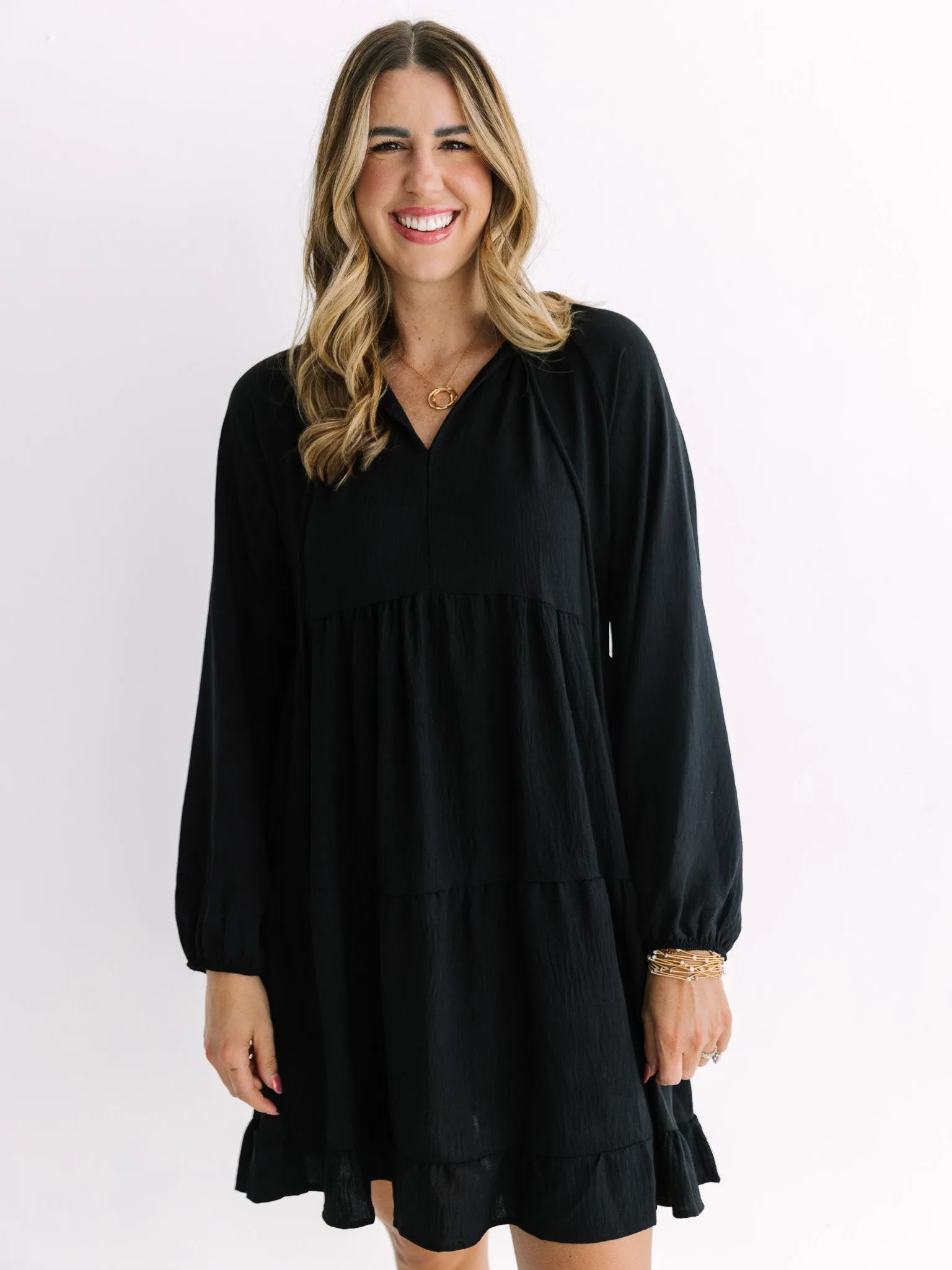 Tessa Tiered Dress with Keyhole