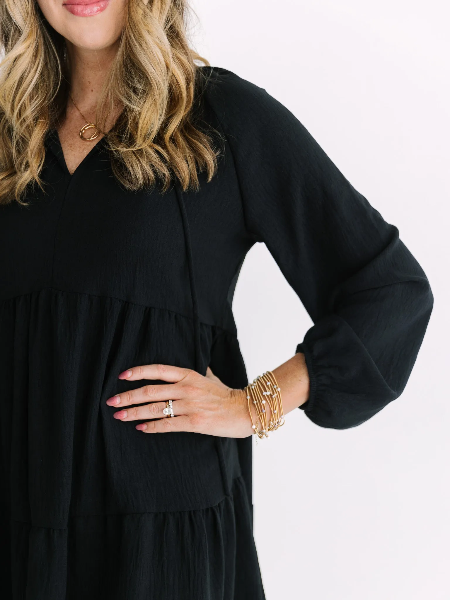 Tessa Tiered Dress with Keyhole